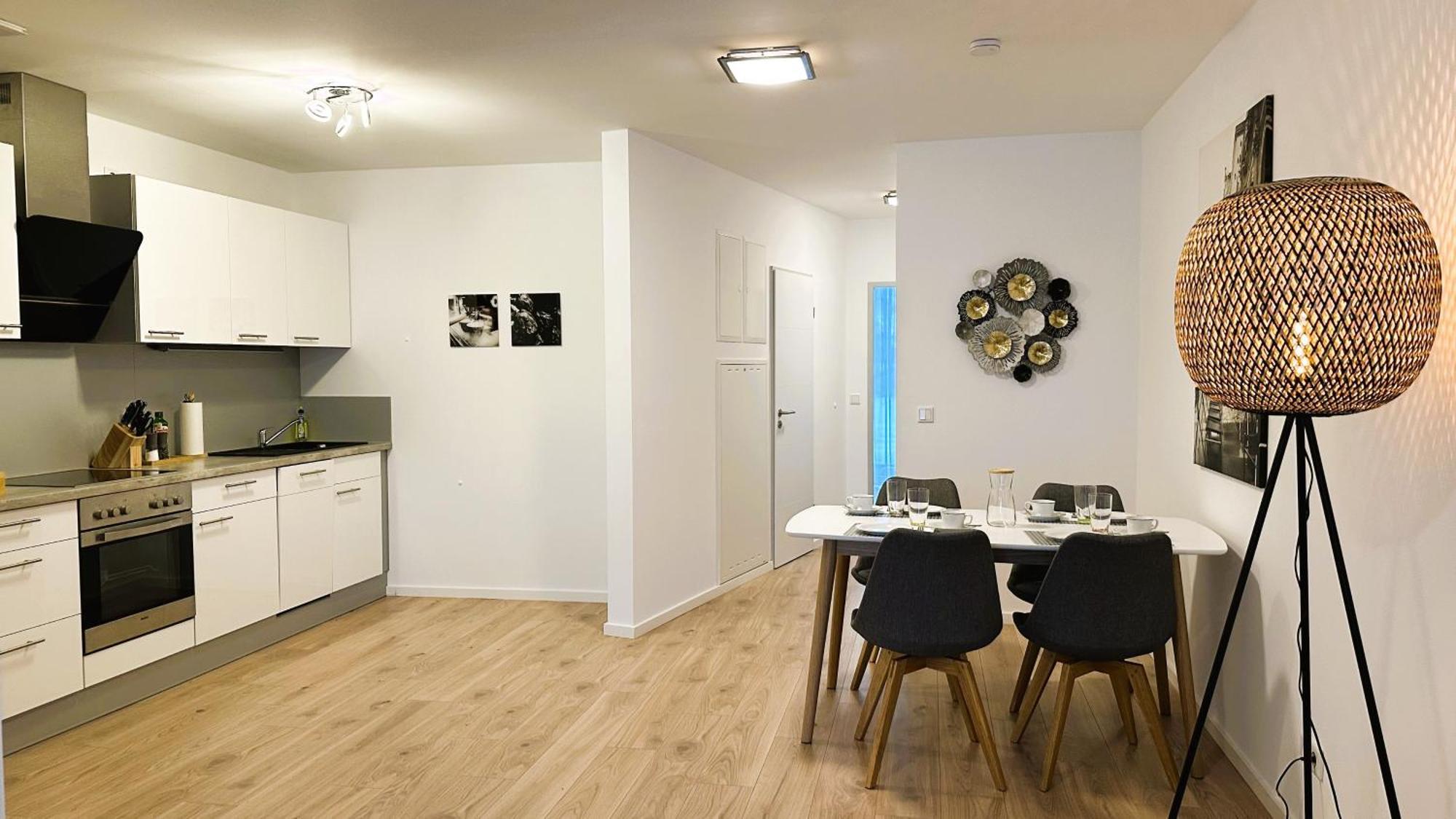 Bohnapartments - Nordkap-Suiten - Gratis Parkplatz - Moderner Neubau - Erdgeschoss - Fussbodenheizung Erfurt Zimmer foto